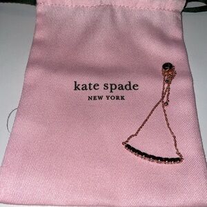 Brand new never worn Kate Spade Rose Gold & Crystal Bolo Slider Bracelet